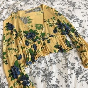Yellow Floral Top